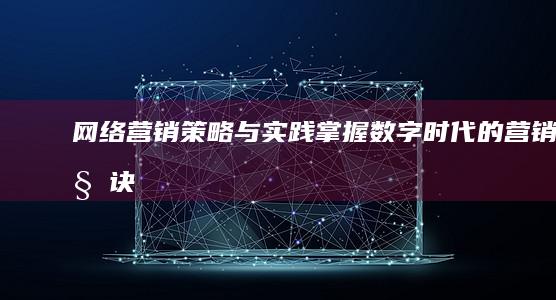 网络营销策略与实践：掌握数字时代的营销秘诀